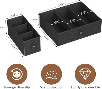 Homeiju Coffee Pod Drawers - K Cup Organizer, Nespresso Pods Holder with Mug Rack, Coffee Holder for Countertop, 52 Capacity Pods, Suitable for Kitchens, Offices and Coffee Bars(Brown)