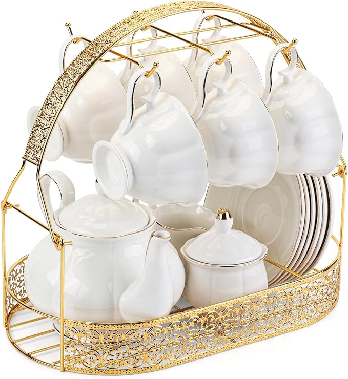 CHENP.HMC Coffee Mug Holder Mug Holders for Counter Coffee Rack Cup Holder Stand Dishes Organizer Steel Wire Rack Display Stand Service for Tea Cups