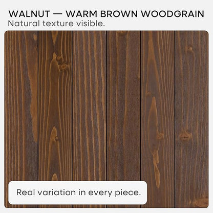 Homeforia Classic Walnut 18 inch Floating Shelf, High End Solid Real Wood Small 18inch Floating Shelves for Wall Mounted, 18in Floating Shelves, Heavy Duty Bracket, 18 X 6.5 X 1.75 inches, Set of 3