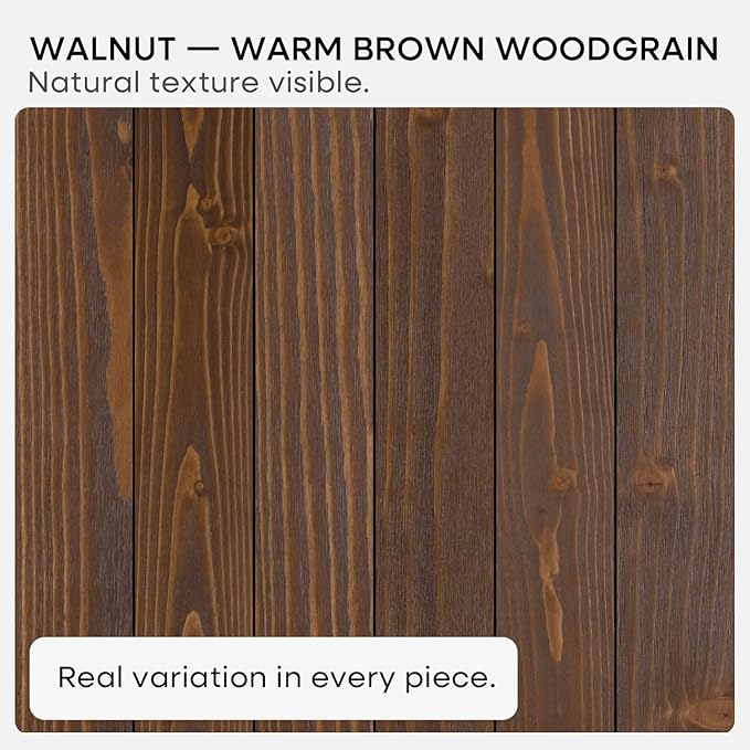 Homeforia Classic Walnut 42 inch Floating Shelf, High End Solid Real Wood Small 42inch Floating Shelves for Wall Mounted, 42in Floating Shelves, Heavy Duty Bracket, 42 X 6.5 X 1.75 inches, Set of 2