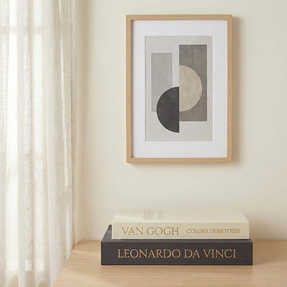 Decorative Storage Books Set of 2, Linen Cover, Gold Letters, Beige and Dark gray