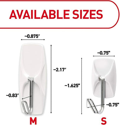 Command Small Wire Toggle Hooks, 16 Hooks and 24 Strips, Damage-Free Hanging Wall Hook with Adhesive, No Tools Required, Great for Home, Kitchen, and Office Organization, Holds up to 0.5 lb