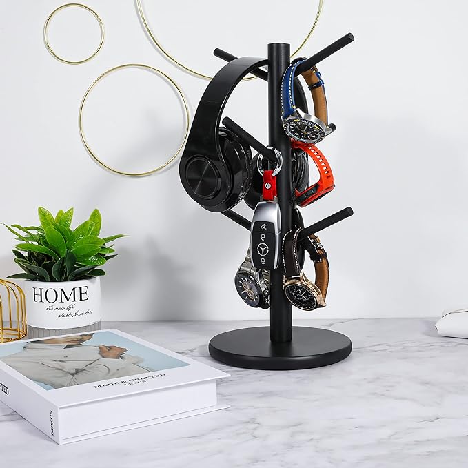 MyLifeUNIT Mug Holder Tree, Coffee Cup Holder with 6 Hooks (Black) | MyLifeUNIT