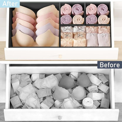 DIMJ Drawer Organizer Clothes Storage - 21 Pack Baby Dresser Organizer for Nursery Closet Organization, Fabric Drawer Organizer Bins for Underwears Socks Bras, Foldable Storage Dividers for Bedroom