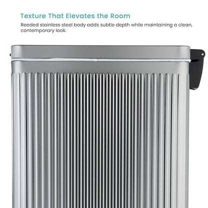 Home Zone Living 12 Gallon Kitchen Trash Can with Slim Fit Design