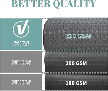 Charcoal No Hook Waffle Weave Shower Curtain with snap-in Liner Replacement, 230GSM Waterproof Fabric Hotel Shower Curtain Set for Bathroom, Through Mesh Top Window,60Wx74H