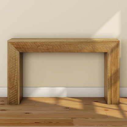 Plank+Beam 56 Inch Camden, Farmhouse Console Table - Solid Pine Wood, Easy Assembly for Living Room or Entryway, Rustic Honey