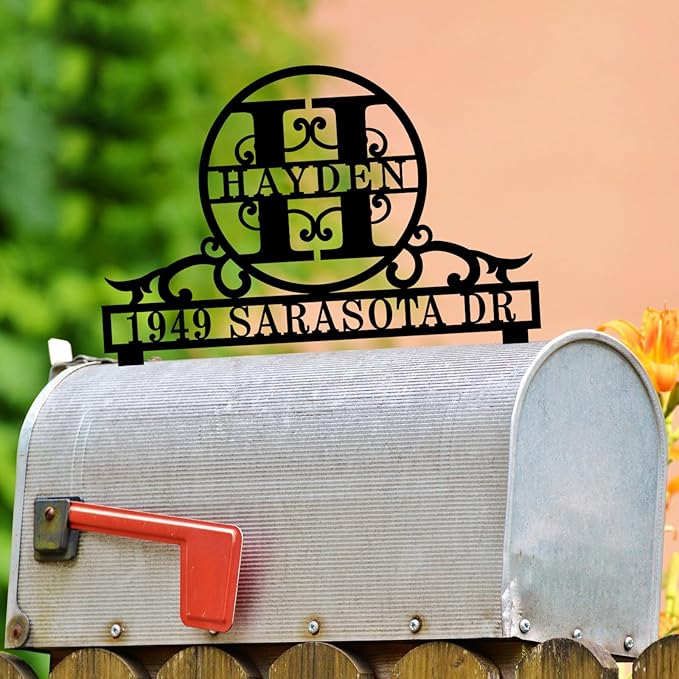 Address Plaque for Mailbox,Personalized Mailbox Topper Address Sign,Mailbox Plaques with House Number,Custom Address Sign,Personalized Decorative Mailbox Sign