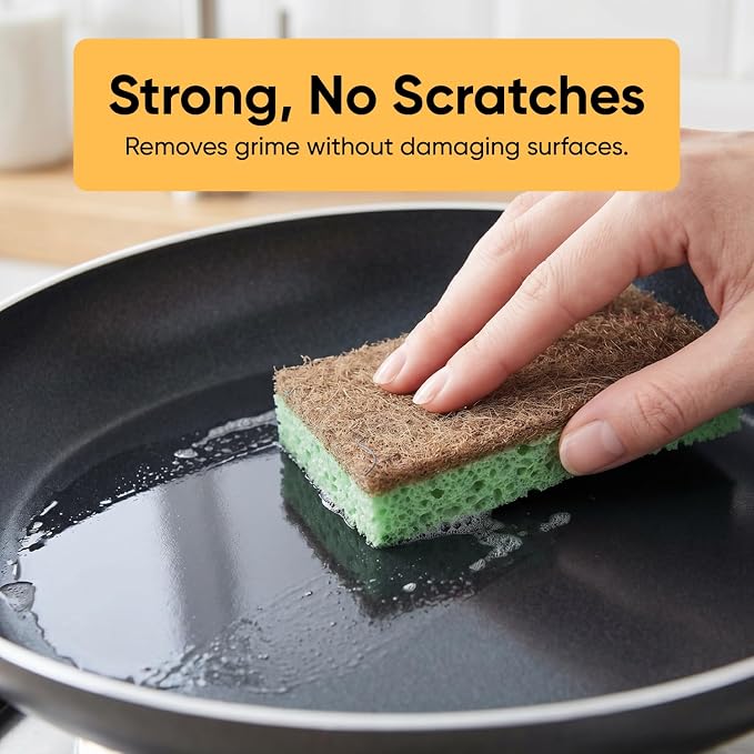 Superio Non-Scratch Cellulose Sponge (3-Pack) (Green)