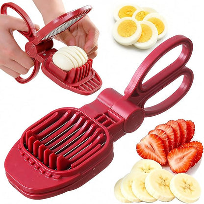 JAYVAR Large Egg Slicer for Hard Boiled Eggs, Egg Cutter with Thick and Sturdy Blade, Boiled Eggs Slicer with Long Handle, Stainless Steel Strawberry Slicers for EggChopper, Sturdy Easy to Clean Use