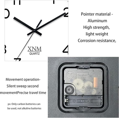XNM 2 Pack Black Wall Clock 8 Inch Small Classic Wall Clocks Battery Operated Modern Minimalist Wall Clock for Living Room Bedroom Silent Non Ticking