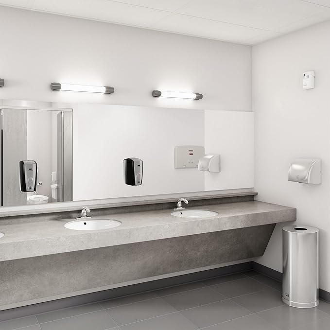 Rubbermaid Commercial Products AutoFoam Hand Soap & Sanitizer Dispenser Black/Black Pearl Touchless Wall Mount Battery Operated for Restrooms in Offices/Hotels/Entertainment/Schools