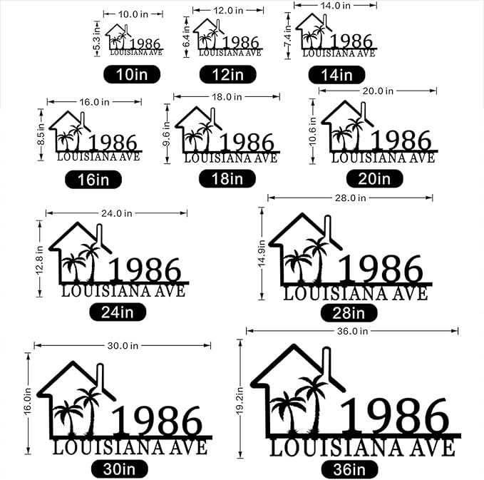 Large House Numbers for Outside,Custom House Number Sign,Personalized Modern Address Numbers for House,Metal Address Signs for Houses,Home Address Signs for Yard,House Numbers for Outside Plaque