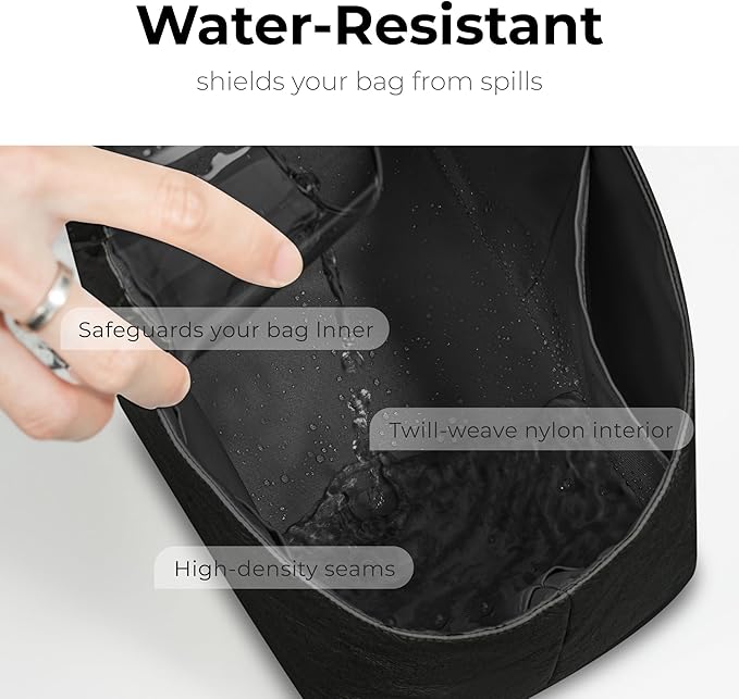 Purse Organizer Insert for LV Soft Speedy Dark Handbag, Custom Fit Inside Premium Matte Black Lightweight WaterResistant Tote Bag Insert with Cup Holder Accessories