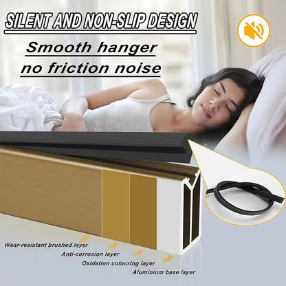 Square Closet Rods-Cuttable, Removable-Heavy Duty Black Wardrobe Rods and Brackets-Commercial, 12 16 18 24 28 30 60 72 In-Suitable for.Laundry.Home.Hotel.Clothing Store (Black,79in)