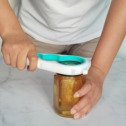 Jar Opener for Weak Hands, 5 in 1 Bottle Opener for Seniors with arthritis | Multifunction Lid Opener, Adjustable, Non-slip, Effortlessly Open Jars Bottles and Ring Pull Cans,Included Rubber Gripper Pad