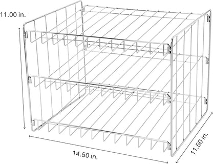 Kitchen Details 3 Tier Can Organizer | Chrome Steel Canned Food Storage Rack | Holds 36 Cans | Space-Saving Pantry & Cabinet Storage Solution | Easy Access to Canned Goods | Freestanding Design