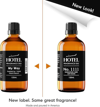 AirScent My Way Diffuser Oil Inspired by The 1 Hotel Miami Scent - Premium My Way Fragrance Oil for Ultrasonic and Waterless Diffusers and Crafting - 120 mL, 4 fl oz Glass Dropper Bottle