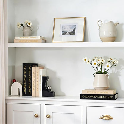JARLINK Aesthetic Decorative Books, Set of 3 Linen Faux Books for Coffee Table, Bookshelf or Mantle Decor, Stylish Book Storage Boxes for Home Decor, Photo Organization, and Keepsake Storage, Black