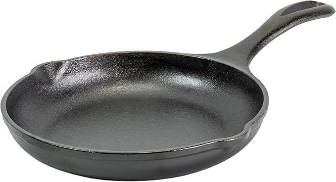 Lodge 8" Cast Iron Skillet - Chef Collection - Perfect Sear - Ergonomic Handles - Superior Heat Retention - Cast Iron Cookware & Skillet