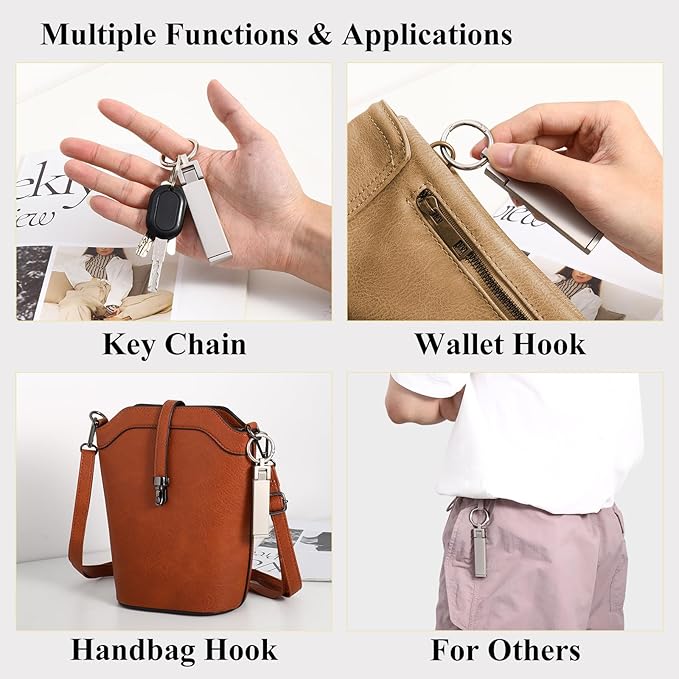 Purse Hook for Table Desk Folding Handbag Holder Mobile Phone Stand Holder for Women Men (New Upgrade-Platinum)