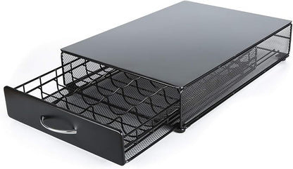 HiveNets Nespresso Vertuoline Capsule Storage Drawer Vertuo Coffee Holder Metal Multiple Flavors Pods Organizer 40 Pcs Capacity