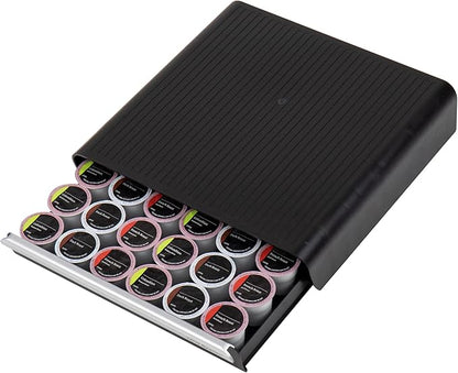 Mind Reader Single Serve Coffee Pod Drawer, 36 Pod Capacity, Countertop Organizer, Breakroom, 12.75"L x 13"W x 3"H, Black (Pack of 6)