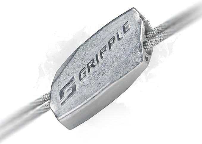 Gripple - No. 3 Standard Loop Hangers | Standard Hanger Cable | Hanger with Fastener for Fast Suspension | 200 lbs Safe Working Load | Sold in Packs of 10 | 15 Ft Rope
