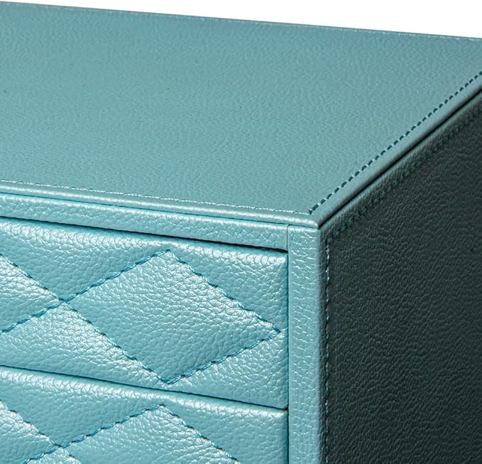 Extra Large Jewelry Box Organizer with 10 Drawers - Premium Faux Leather Storage Case & Velvet Lining | Modern Scandinavian Design for Rings, Necklaces, Earrings
