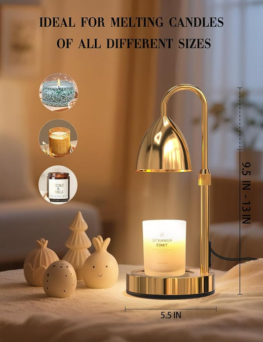 Candle Warmer Lamp with Timer Dimmable, Lamp Candle Warmer Birthday Gifts for Women, Black Adjustable Wax Melter Warmer for Jar Candles, House Warming Gift Home Decor