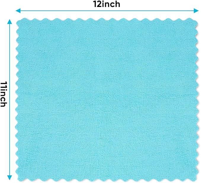 Orighty Microfiber Cleaning Cloth, 24 Pack Highly Absorbent Cleaning Rags, Household Cleaning Supplies, Reusable Microfiber Towels Lint Free Cloths for House, Kitchen, Car Care, 12x11 inch