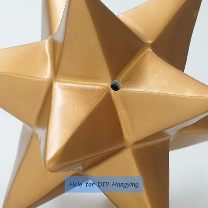 DreamsEden Golden Star Sculpture, Resin Decorative Ornaments Modern Home Decor Accent