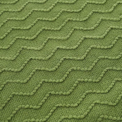 BATTILO HOME Green Throw Blanket for Couch, Textured Knit Throw, Green Blankets and Throws for Sofa Bed Living Room Decor, Outdoor Throw Blanket, 50"x60"