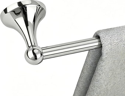 Antique Bathroom Towel Bar Polished Chrome, 24 Inch Towel Racks for Bathroom Wall Mounted,Bathroom Towel Holder,Home Decor Towel Rod Chrome
