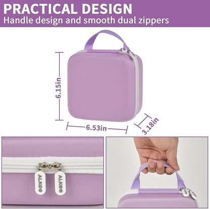 ALKOO Case Compatible with NIIMBOT B21 / B1 Label Maker Wireless Thermal Label Printer, Holder for Inkless Label Maker & Labeling Tapes Refills, with Mesh Pocket for Cable Accessories (Purple)