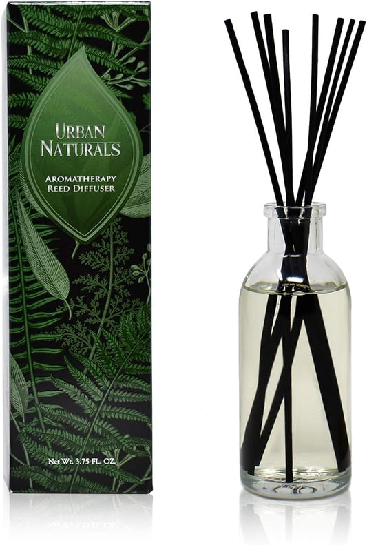 Urban Naturals Coconut Breeze Reed Diffuser Oil Set with Reed Sticks – Warm Coconut, Pineapple and Tahitian Vanilla - Made in The USA
