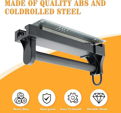 Alise Pull Out Clothes Hanger Rack for Closet,14 inch Heavy Duty Closet Rod with Automatic Soft-Close Mechanism for Closets,Closet Pull Out Metal Rod Organizer Hangers for Coats Pants Hangers,Black