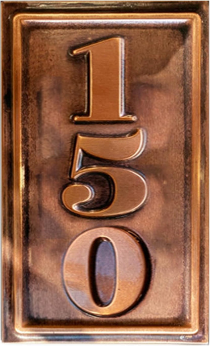 Address Signs for Houses Yard Personalized Copper metal Vertical Address Plaque House Number for Outside Modern Address Sign Home Address Numbers for House
