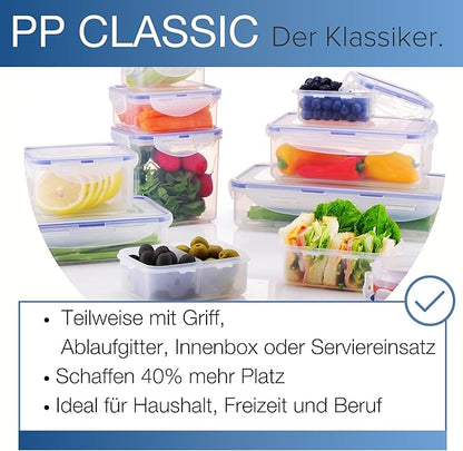 LOCK & LOCK Easy Essentials Food Lids/Pantry Storage/Airtight Containers, BPA Free, Rectangle - 8 Cup - for Cookies, Clear
