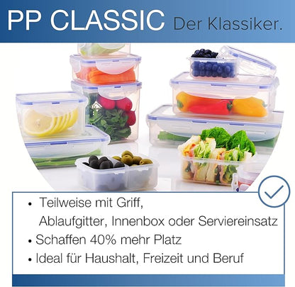 LOCK & LOCK Easy Essentials Food Lids/Pantry Storage/Airtight Containers, BPA Free, Rectangle - 8 Cup - for Cookies, Clear(Pack of 2)
