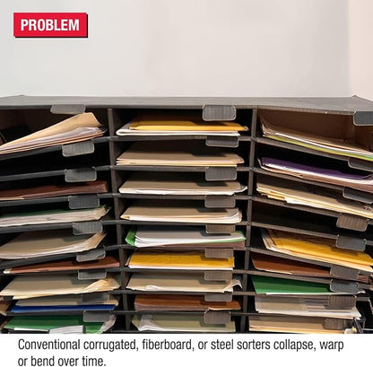 Ultimate Office TierDrop™ 40-Slot, 47 ½"w Literature, Forms, Mail and Classroom Sorter - Fully Expandable with Optional Add-On Tiers