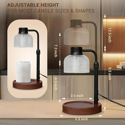 KLL Candle Warmer Lamp with Timer: Birthday Gift for Women - House Warming Gift New Home Decor - Diammable Candle Warmer for Jar Candles with 2 Bulbs