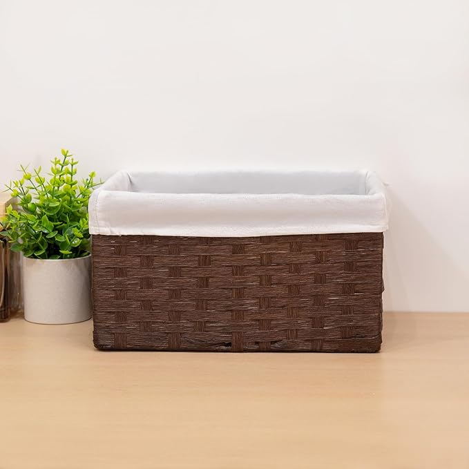 JLKIMZVO Desktop Storage Baskets Woven Decorative Baskets for Organization For Home Decor Bedroom Baby Room Living Room