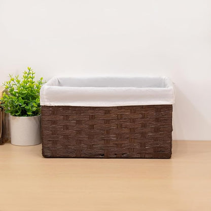 JLKIMZVO Desktop Storage Baskets Woven Decorative Baskets for Organization For Home Decor Bedroom Baby Room Living Room