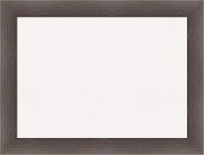 Amanti Art White Cork Board for Wall, 25x33 Vision Board with Brown Wood Frame, Medium Corkboard Office Decor for Home Organization, Rustic Farmhouse Corkboard Pinboard to display items for home