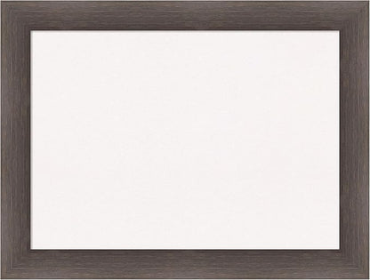 Amanti Art White Cork Board for Wall, 25x33 Vision Board with Brown Wood Frame, Medium Corkboard Office Decor for Home Organization, Rustic Farmhouse Corkboard Pinboard to display items for home