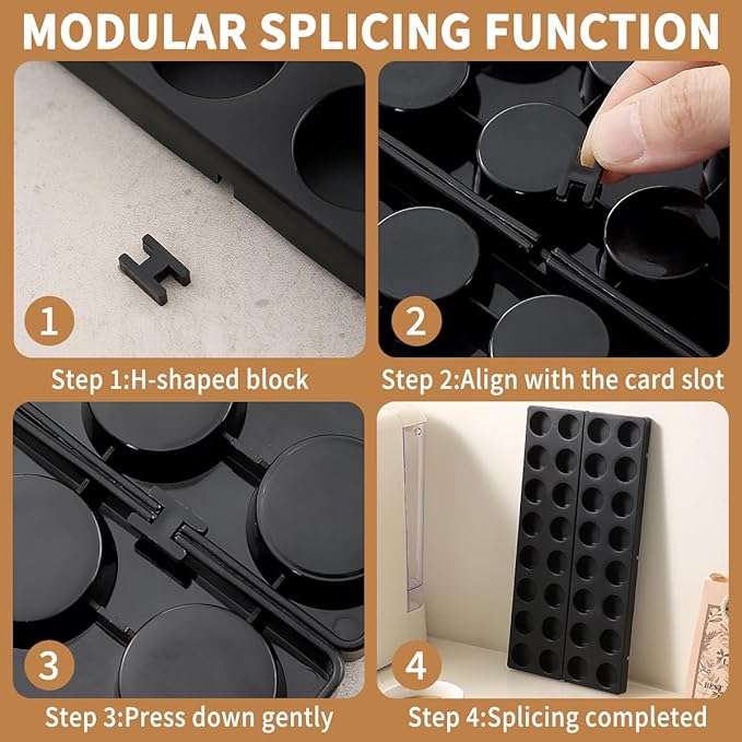 Berglander Coffee Capsule Holder for Drawer, 32 Pods Coffee Pod Storage Organizer for Kitchen Drawer Holders for Nespresso Originalline, Black Plastic Kitchen Organizer