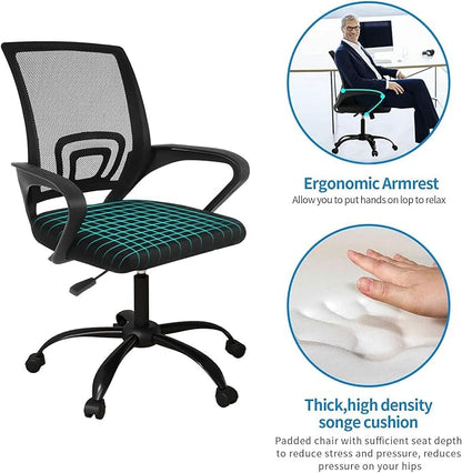 Bonzy Home Ergonomic Conference Room Chairs Set of 10, Rolling Office Chairs with Wheels, Mesh Computer Desk Chair with 360°Swivel, Height Adjustable, 10 Pack