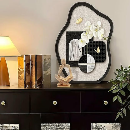 Sparkling Gold Reading Women Statue, Thinker Sculptures, Abstract Art Ornament, Modern Aesthetic Figurine Decoration for Home Living Room Bedroom Office Shelf Table Desk Bookshelf Decor