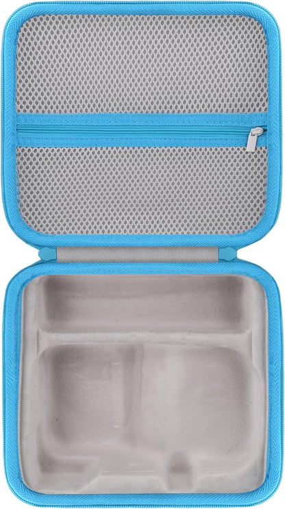 Label Printer Case Compatible with Brother P-Touch PT-N10 Personal Handheld Label Maker(Gray Case,Blue Zipper)